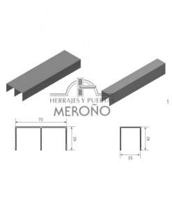 Ferrocarril para puertas correderas - m en