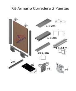 Kit de Perfilería de Armario 2 ó 3 Puertas Herrajes y Puertas Meroño, S.L.