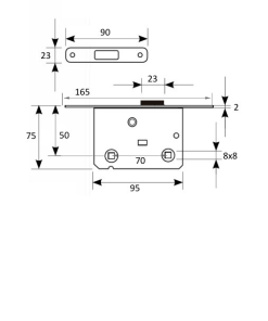 Alternative view of Picaporte Puerta Interior Magnético