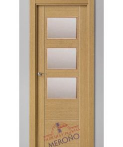 Puerta de Interior de Roble Barnizada Mod. 8400 con 3 vidrios