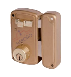 Cerradura de sobreponer con picaporte y pestillo con tirador interior UCEM modelo 4056A